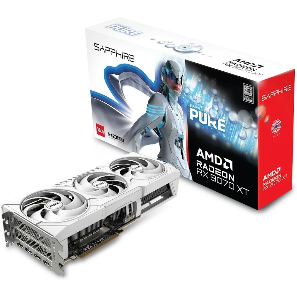 Sapphire PURE RX 9070 XT⁩ WHITE