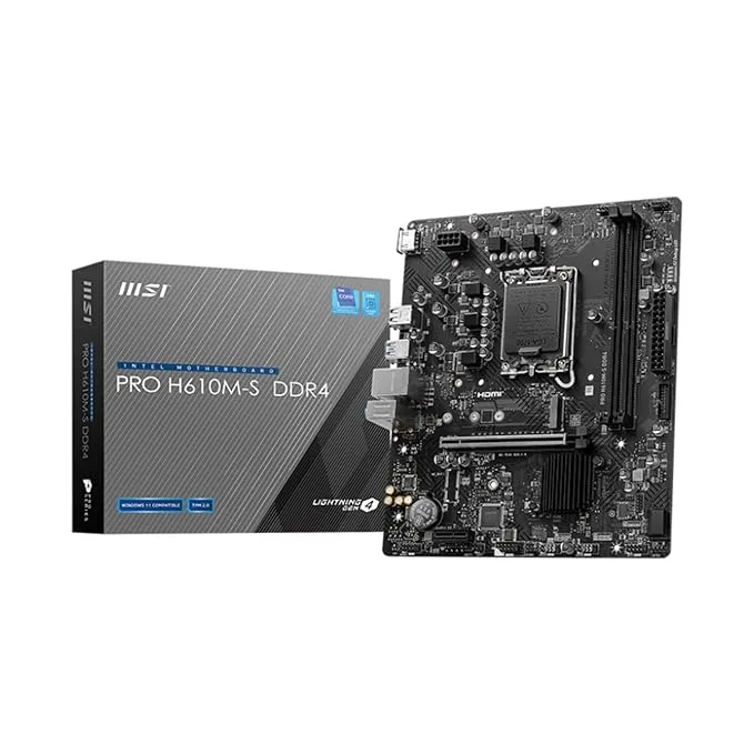 MSI PRO H610M-S DDR4 Motherboard, Micro-ATX