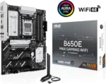 ASUS B650E MAX Gaming WiFi AMD B650 ATX Motherboard, DDR5, PCIe 5.0 Ready, 3X M.2 Slots, Wi-Fi - مكتب المحترف