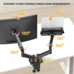 ستاند لابتوب مع شاشة KHCOOHOO Laptop Monitor Stand Alloy Steel ODM Gas Spring Cooling Tray for - صورة 4 - مكتب المحترف