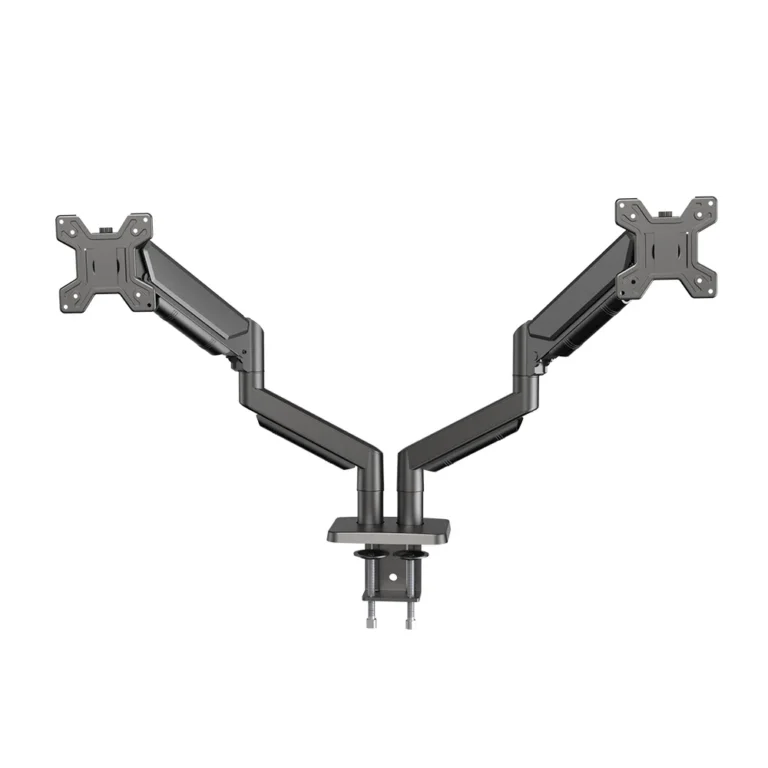 ستاند شاشة ثنائي Steel Aluminum Gas Spring Dual Monitor Arm Stand Height Adjustable 90 Tilt - مكتب المحترف