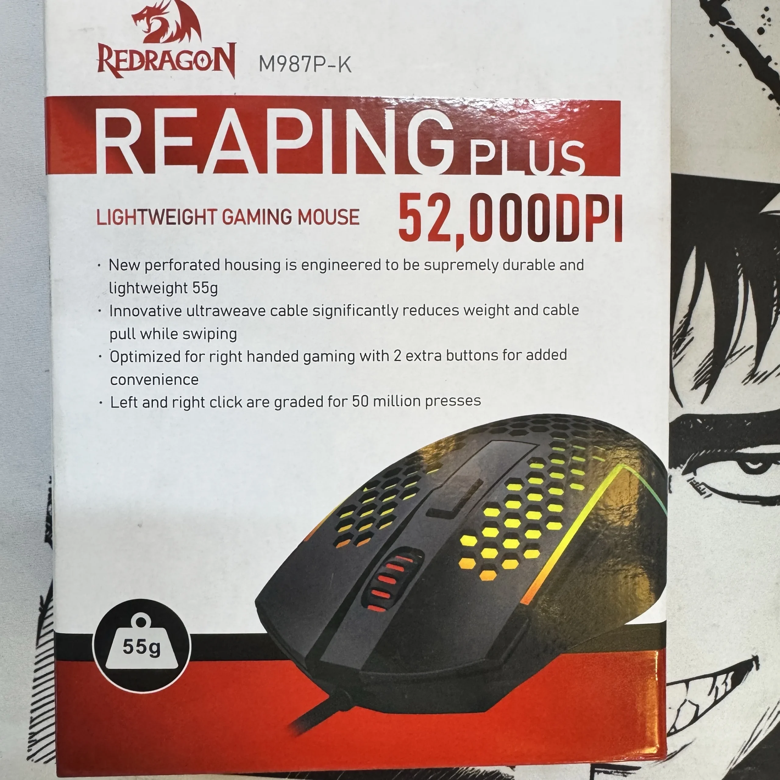 gaming mouse Redragon reaping m9870-k DPI 52000