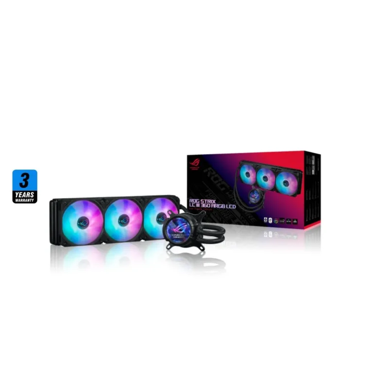 ASUS ROG STRIX LC III 360 ARGB Black, LCD - مكتب المحترف