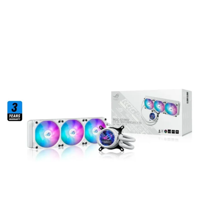 ASUS ROG Strix LC III 360 ARGB White, LCD - مكتب المحترف