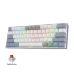 Redragon K617 Fizz 60% Mechanical Gaming Keyboard - Gray White