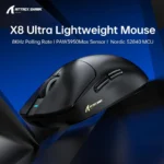 ATTACK SHARK X8 Ultra Tri-mode Wireless Gaming Mouse - Black