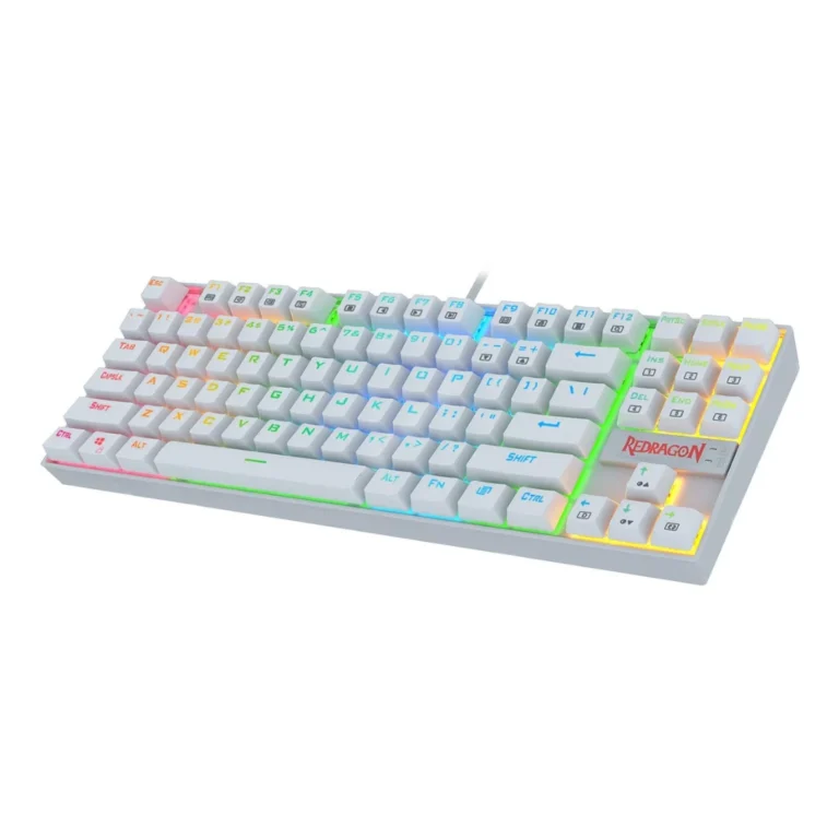 Redragon K552W-RGB, Kumara, 80%, Wired, Red Switches - White