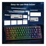 ATTACK SHARK X68 HE Rapid Trigger Keyboard Magnetic Switch Black Contours