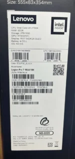 Lenovo Legion Pro 7 16IAX10H - (8NAX), Intel Core Ultra 9-275HX, RAM 32GB, SSD 2TB, NVIDIA RTX 5070 TI 12GB, 16.0 Inch WQXGA OLED 240Hz, Eclipse Black