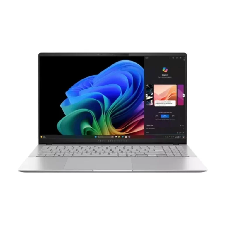 ASUS Vivobook S 15 OLED S5507QA-MA049W, Snapdragon X Elite, RAM 32GB, 1TB SSD, Qualcomm Adreno, 15.6 Inch 3K OLED 120Hz, Cool Silver