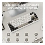 ATTACK SHARK X66 Wireless Mechanical Keyboard with Side Printed PBT Keycaps White Cheese
