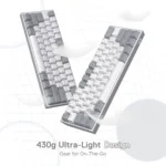Redragon K617 Fizz 60% Mechanical Gaming Keyboard - Gray White
