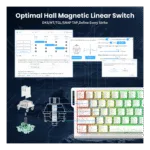 ATTACK SHARK X68 HE Rapid Trigger Keyboard Magnetic Switch White Contours