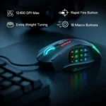 Redragon IMPACT M908 Wired Gaming Mouse - Black