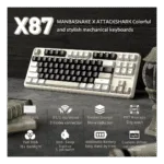 ATTACK SHARK X87 Tri-mode Gasket Mechanical Keyboard Cheese White