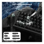 ATTACK SHARK X68 HE Rapid Trigger Keyboard Magnetic Switch Black Contours