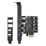 PCIe to 4-Port USB 3.0 Expansion Card with 15-Pin SATA Power Connector
