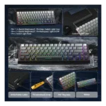 ATTACK SHARK X68 HE Rapid Trigger Keyboard Magnetic Switch Black Gradient