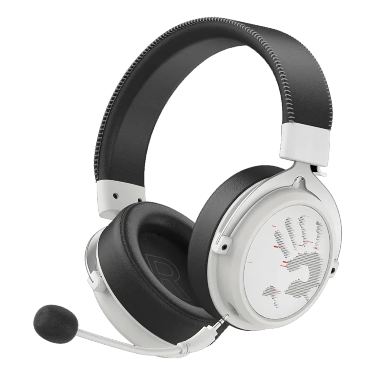 Bloody MR590 Dual-Wireless Gaming Headset – Immersive RGB Audio — White