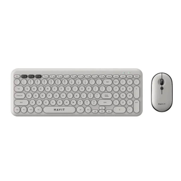 Havit KB254GCM Wireless Keyboard & Mouse Combo - Light Gray (English Layout)