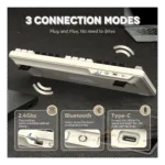 ATTACK SHARK X87 Tri-mode Gasket Mechanical Keyboard Cheese White