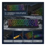ATTACK SHARK X68 HE Rapid Trigger Keyboard Magnetic Switch Black Contours