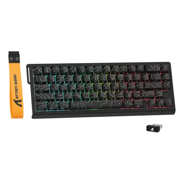 ATTACK SHARK X68PRO HE Wireless Rapid Trigger Keyboard Magnetic Switch Black