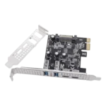PCIe to USB 3.2 4-Port Expansion Card (2 x Type-A + 2 x Type-C) with SATA Power