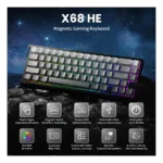 ATTACK SHARK X68 HE Rapid Trigger Keyboard Magnetic Switch Black Gradient