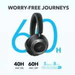 Anker Soundcore Space One Pro FlexiCurve - Over-Ear Headphones, Black