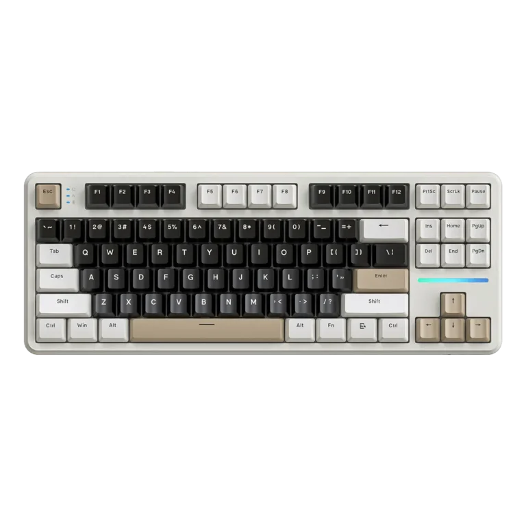 ATTACK SHARK X87 Tri-mode Gasket Mechanical Keyboard Cheese White