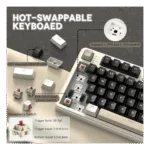 ATTACK SHARK X87 Tri-mode Gasket Mechanical Keyboard Cheese White