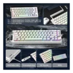 ATTACK SHARK X68 HE Rapid Trigger Keyboard Magnetic Switch White Contours