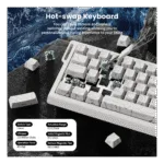 ATTACK SHARK X68 HE Rapid Trigger Keyboard Magnetic Switch White Contours