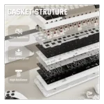 ATTACK SHARK X66 Wireless Mechanical Keyboard with Side Printed PBT Keycaps White Cheese