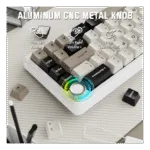 ATTACK SHARK X66 Wireless Mechanical Keyboard with Side Printed PBT Keycaps White Cheese