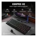 ATTACK SHARK X68PRO HE Wireless Rapid Trigger Keyboard Magnetic Switch Black