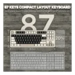 ATTACK SHARK X87 Tri-mode Gasket Mechanical Keyboard Cheese White