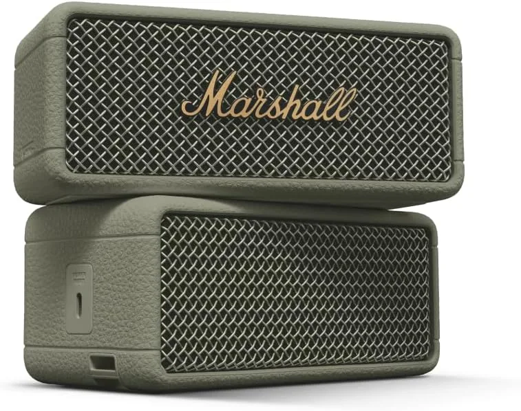 Marshall Emberton III Portable Bluetooth Speaker – Sage , 32+ Hours Playtime , True Stereophonic 360° Sound , IP67 Waterproof & Dustproof , Bluetooth 5.3