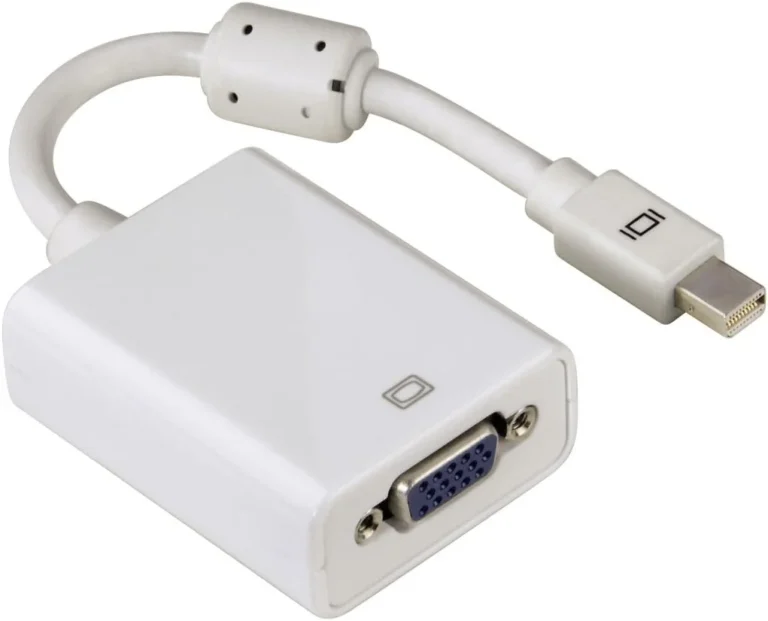 Hama 53247 Mini DisplayPort to VGA Adapter , Mini DisplayPort Male to VGA Female , Thunderbolt 2 Compatible , Double Shielded , Ferrite Core – White
