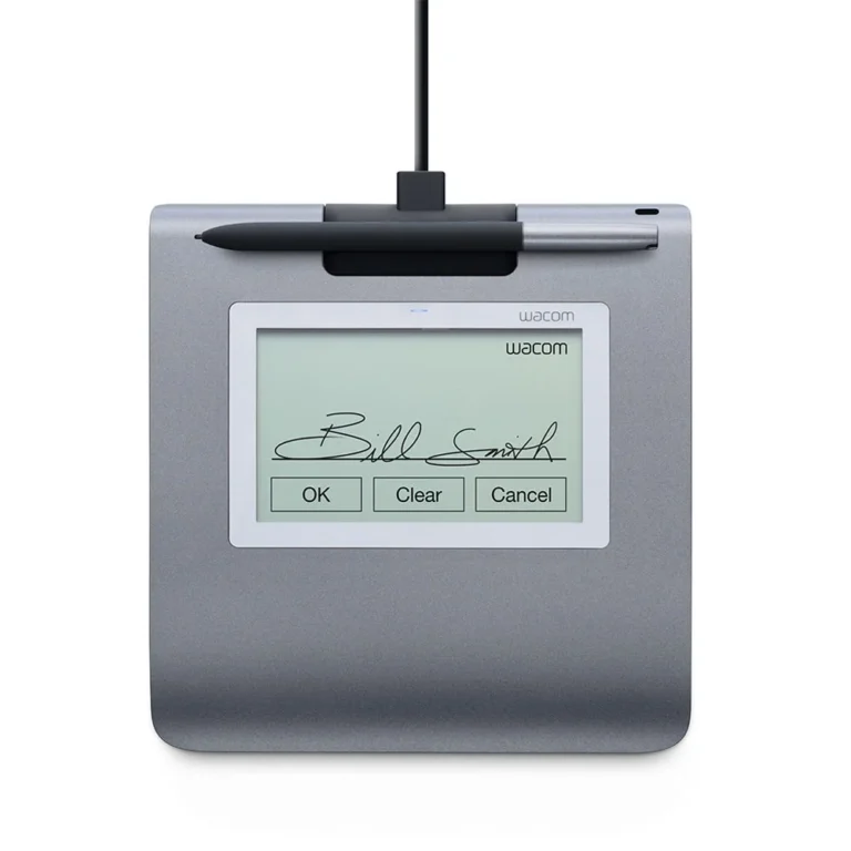 Wacom STU-430 4.5" Monochrome LCD Signature Pad with a battery-free pen