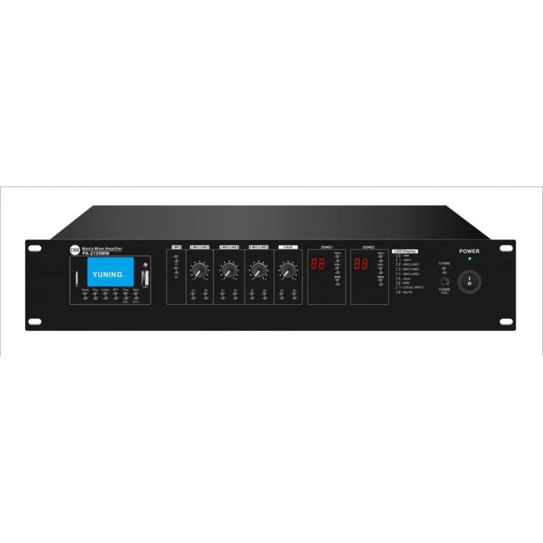 CMX PA-2120MW Wi-Fi 2-Zone Matrix Mixer Amplifier, 2×120W, USB/SD/FM, Bluetooth, 100V & 8–16Ω