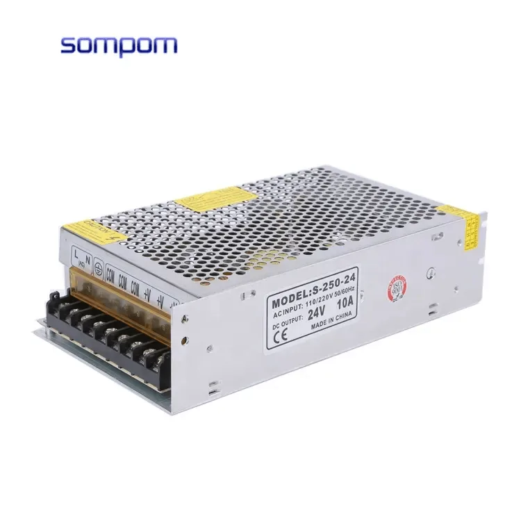 SOMPOM switch mode power supply 24v 10a Led Light Transformer AC to DC S-240-24