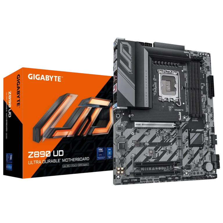 GIGABYTE Z890 UD ATX Motherboard – Supports Intel® Core™ Ultra (Series 2), DDR5, PCIe 5.0, USB4, 2.5GbE LAN