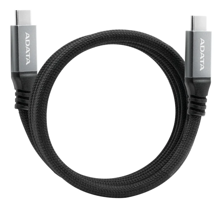 ADATA USB‑C to USB‑C Magnetic Self‑Organizing Cable 100 cm – USB 3.2 Gen2 10 Gbps, 100 W/5 A PD 3.0 & QC 3.0 Fast Charge, 4K@60 Hz, Nylon‑Braided