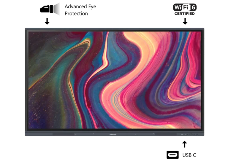 Specktron UDX-S2 Series 4K Ultra HD Multitouch Interactive Display – Android/Windows Compatible, Wireless Screen Sharing