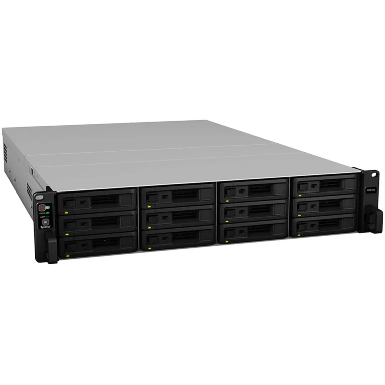 Synology RackStation RS3618xs – 12-Bay 2U NAS, Intel Xeon D-1521, 8GB DDR4 ECC (Up to 64GB), 4x 1GbE, PCIe for 10GbE, Btrfs, Scalable to 36 Drives