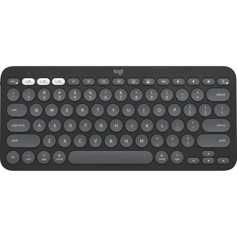 Logitech Pebble Keys 2 K380S Wireless Keyboard (Tonal Graphite) / ( En / Ar )