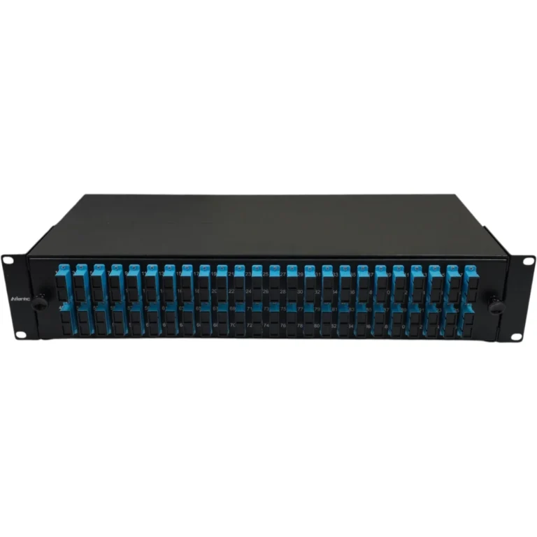 Atlantic 48-Port SC/UPC MM Fiber Patch Panel – 2U Rack Mount, Duplex Adapter, for LAN, Data Centers, and Multimode Telecom Networks