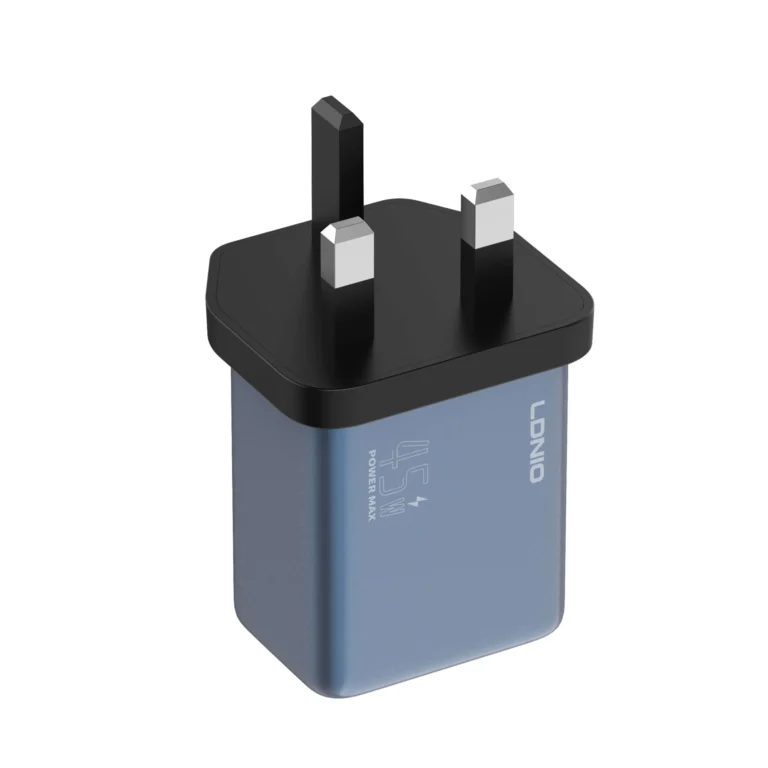 LDNIO Q12 45W USB‑C & USB‑A GaN Super Fast Charger, Gallium Nitride PD & PPS Quick Charge Adapter, Compact Dual‑Port Travel Wall Charger